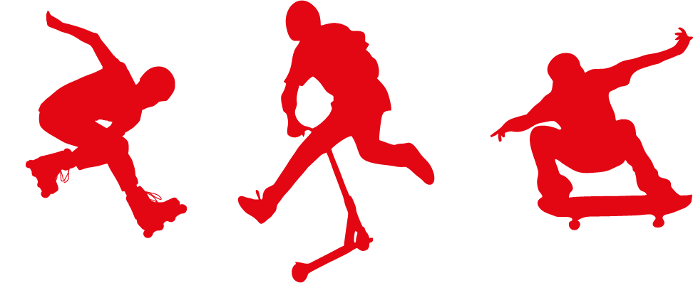 Icon Inlineskater Stunt-Scooter Skateboarder